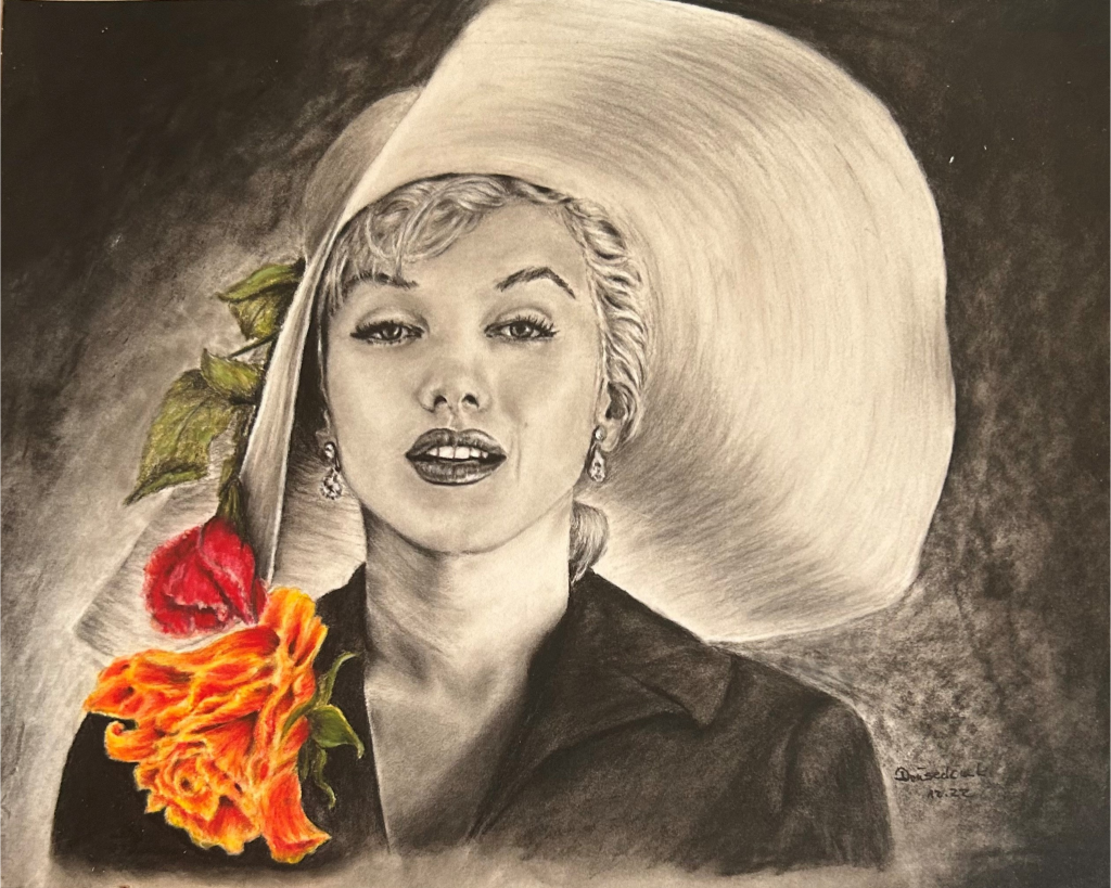 Portrait Bleistift, Kohle und Pastellkreide